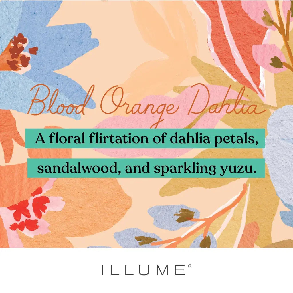 Mercury Glass Floral Candle | Blood Orange Dahlia 11.6oz