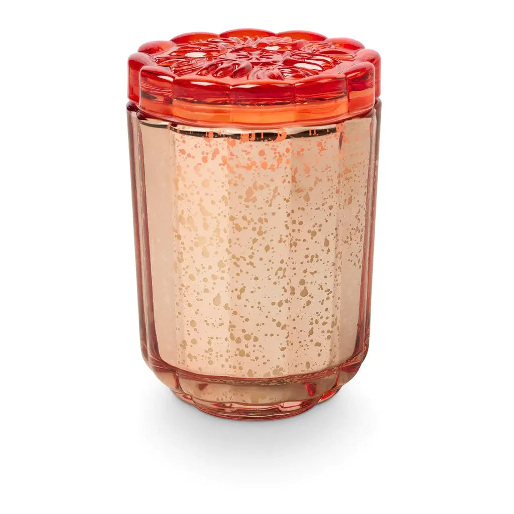 Mercury Glass Floral Candle | Blood Orange Dahlia 11.6oz