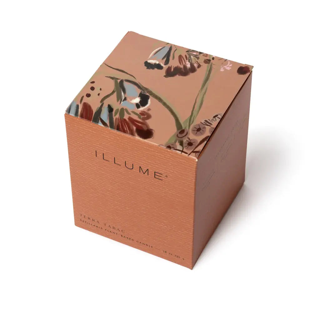 Refillable Glass Candle Gift Box | Terra Tabac 10oz