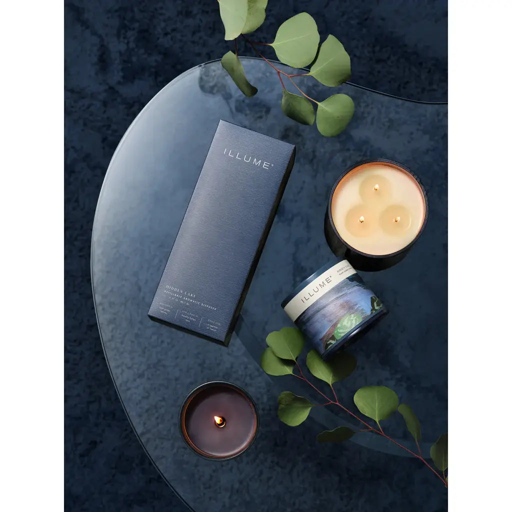 Refillable Glass Candle Gift Box | Hidden Lake 10oz