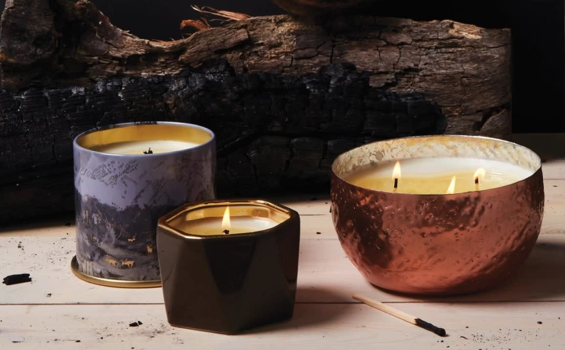 Woodfire Iced Metal Candle | 18oz