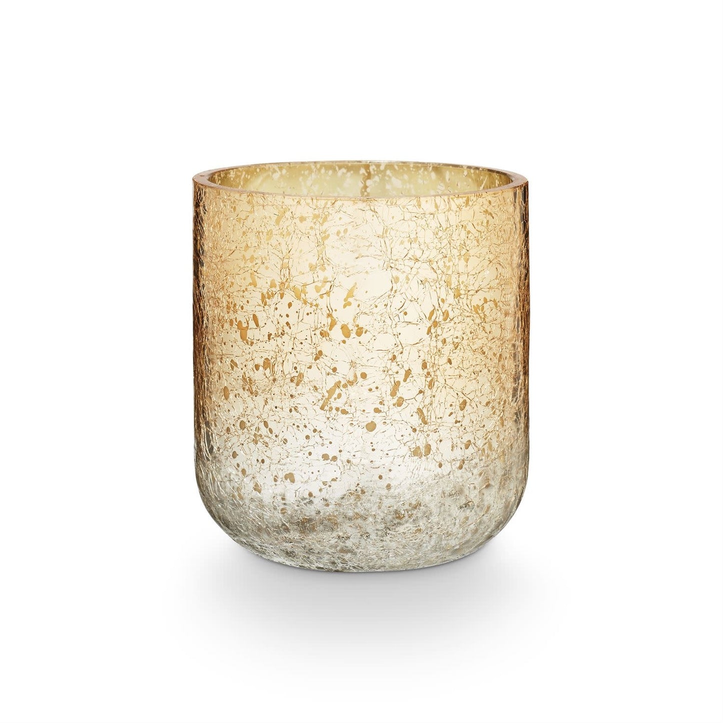 Winter White Crackle Glass Candle | 16oz