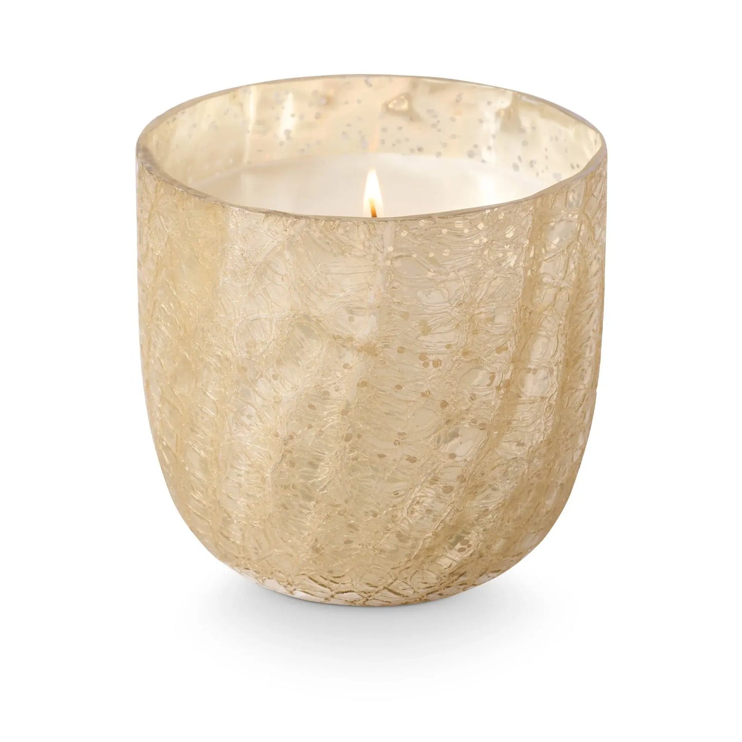 Winter White Crackle Glass Candle | 21.5oz