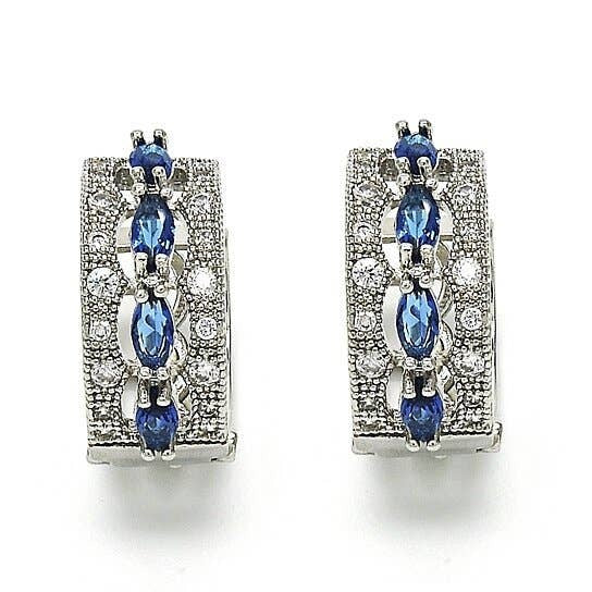 Rhodium Plated Hoop Earrings