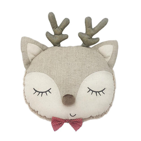 Reindeer Accent Pillow | Tan