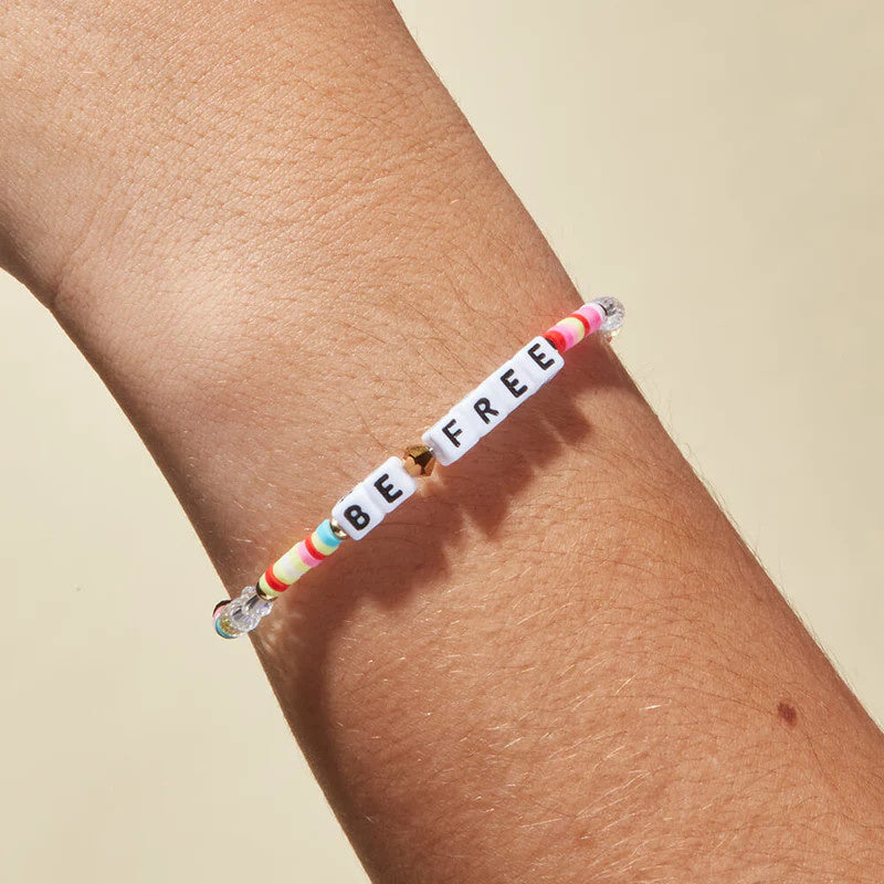 Be Free Rainbow Beaded Stretch Bracelet