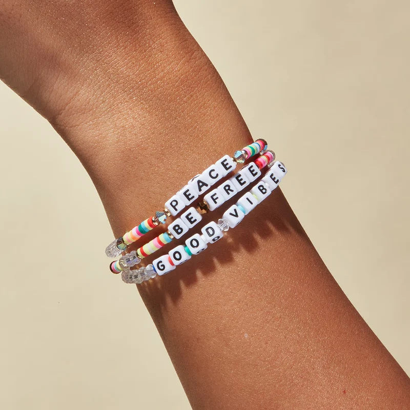Be Free Rainbow Beaded Stretch Bracelet