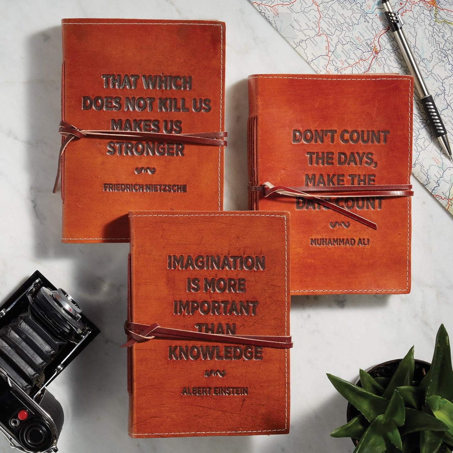 Leather Notebook w/ Quote