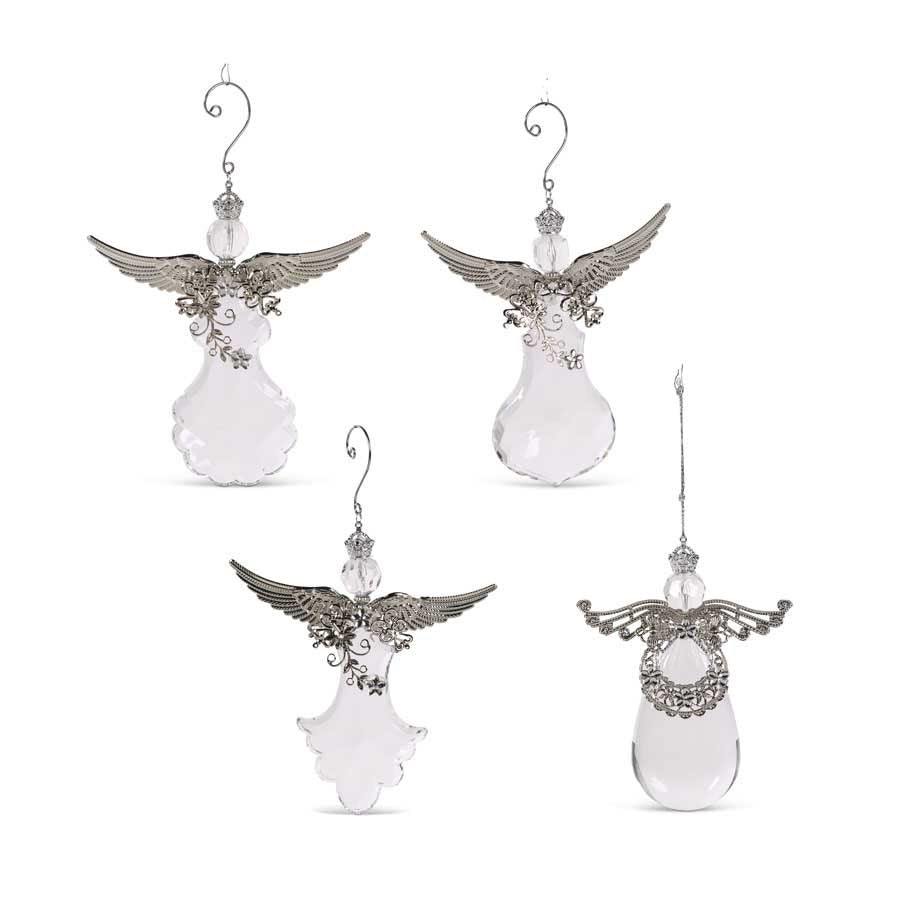 Crystal Angel Ornament 5.5"