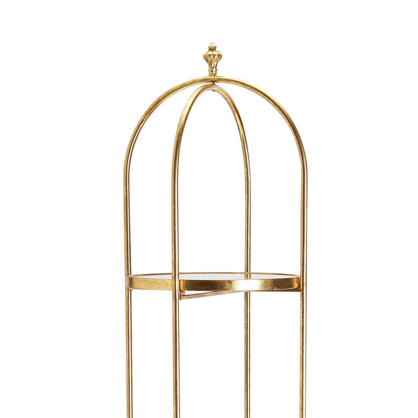 Golden Tier Etagere | 4 Glass Mirror Shelves