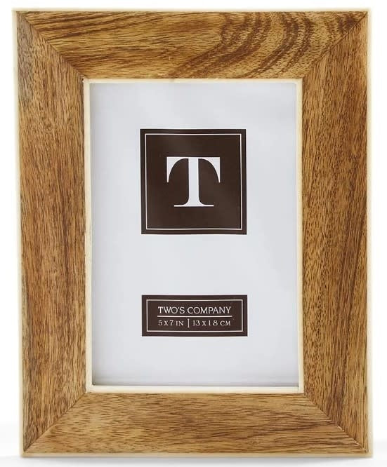 Wide Border Mango Wood Resin Frame 5x7