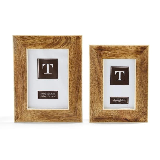 Wide Border Mango Wood Resin Frame 5x7