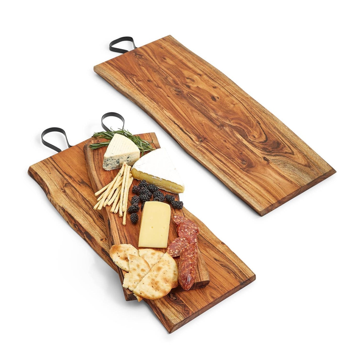 Wood Serving Board with Iron Handle