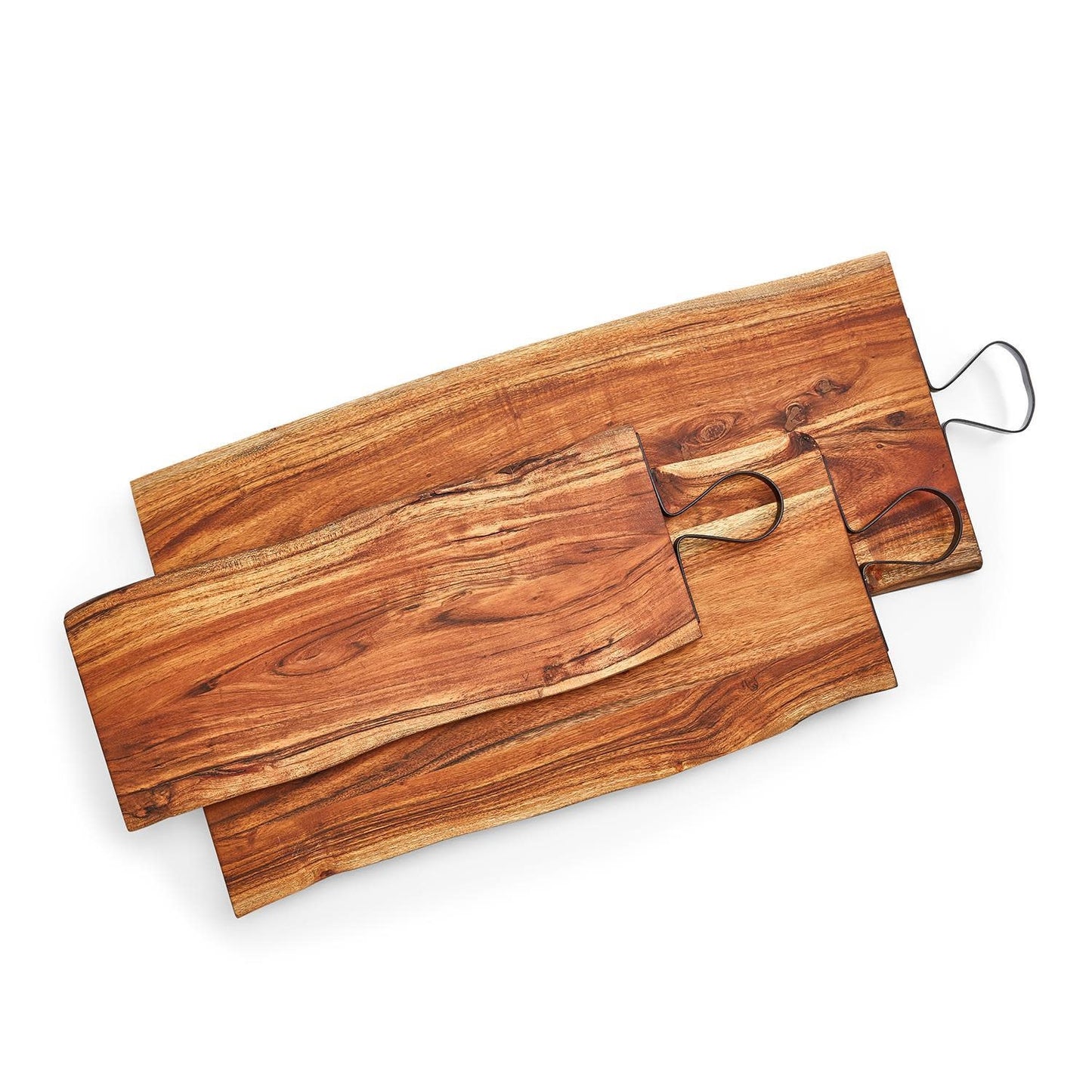 Wood Serving Board with Iron Handle