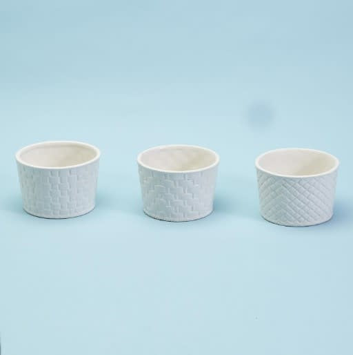 Basketweave Deli Container | White 16oz