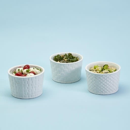 Basketweave Deli Container | White 16oz