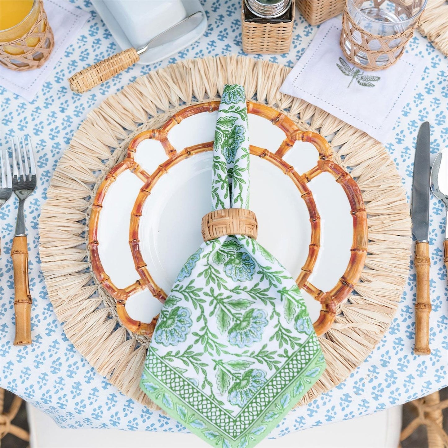 Bamboo Style Dessert Plate | Natural 8.75in