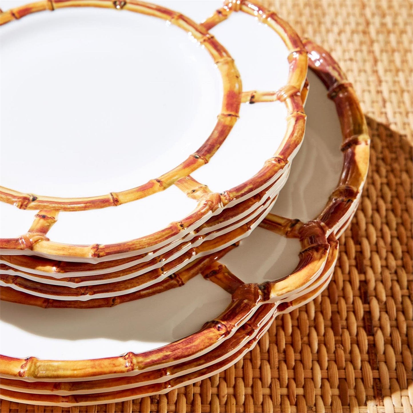 Bamboo Style Dinner Plate | Natural 11in