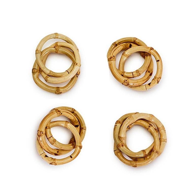 Bamboo Napkin Ring Set of 4