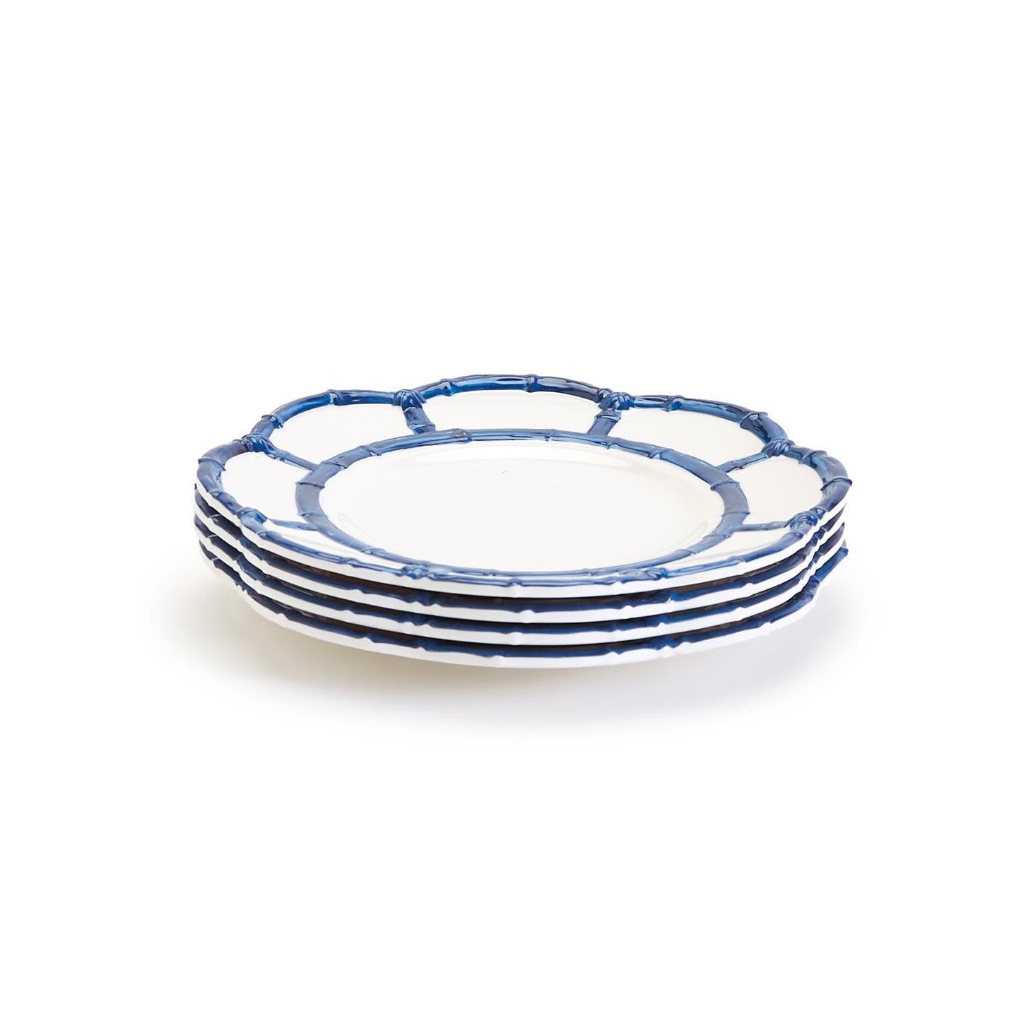 Bamboo Style Dessert Plate | Blue 8.75in