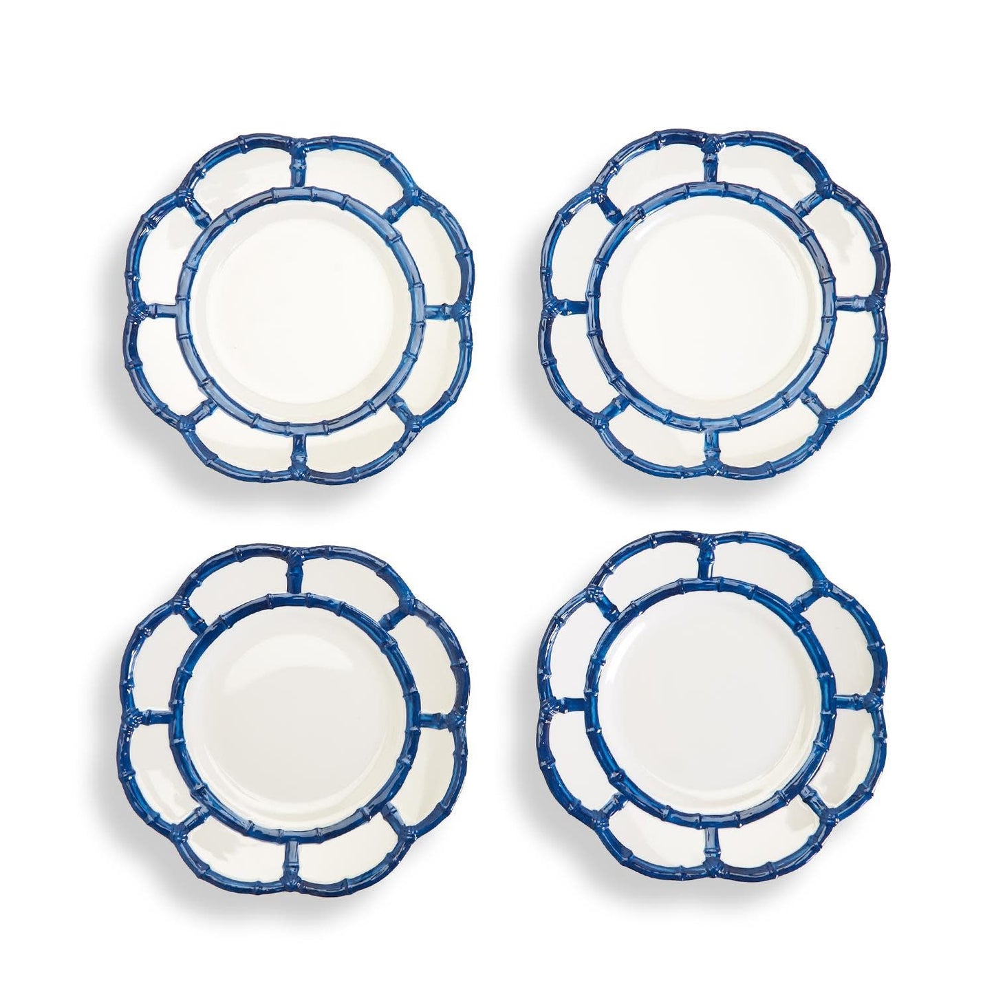 Bamboo Style Dessert Plate | Blue 8.75in
