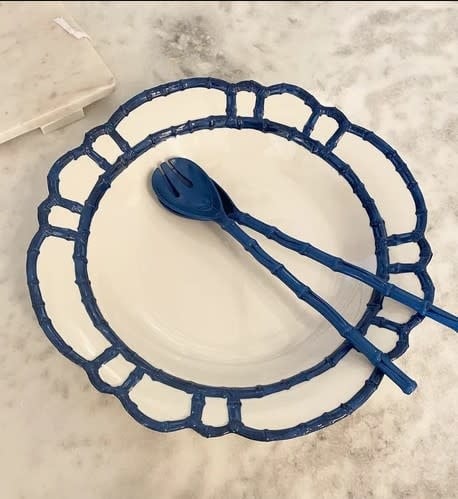 Blue Bamboo Serving Set