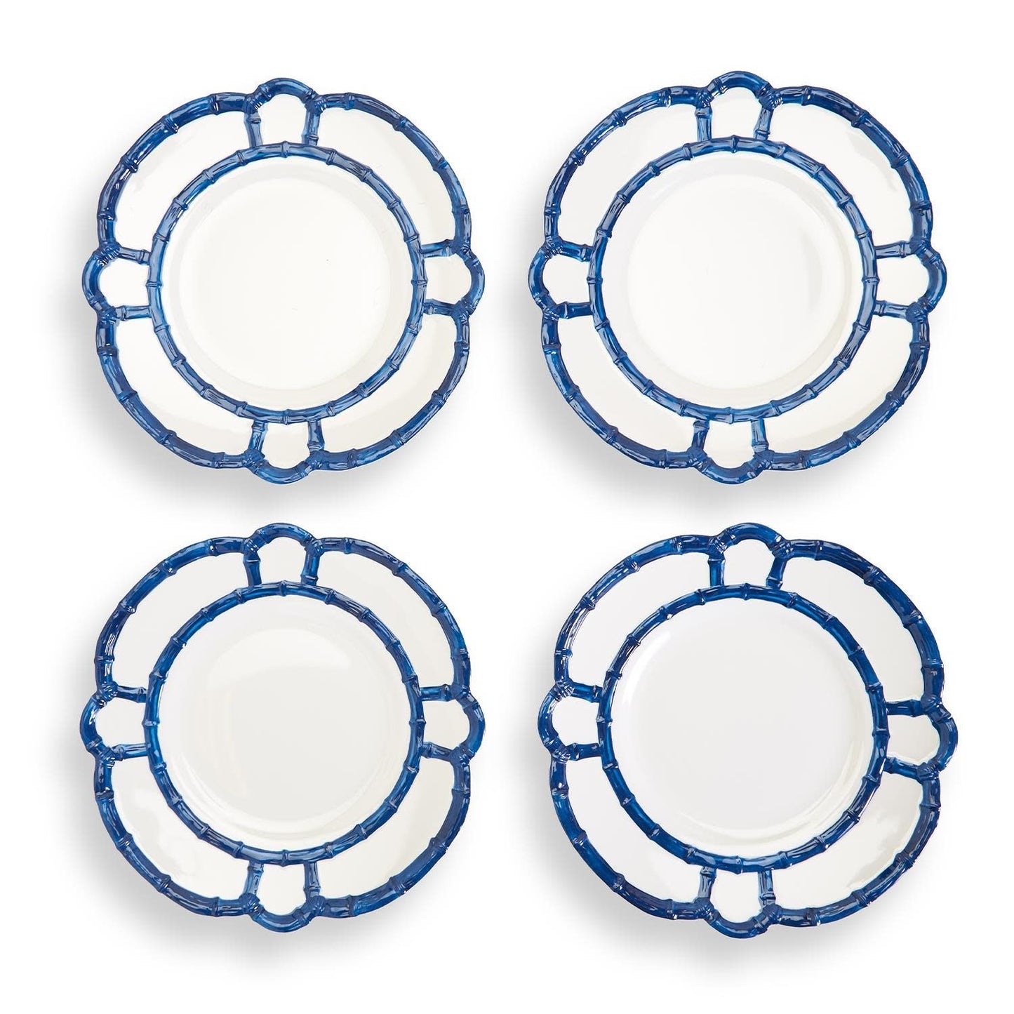 Bamboo Style Dinner Plate | Blue 11in