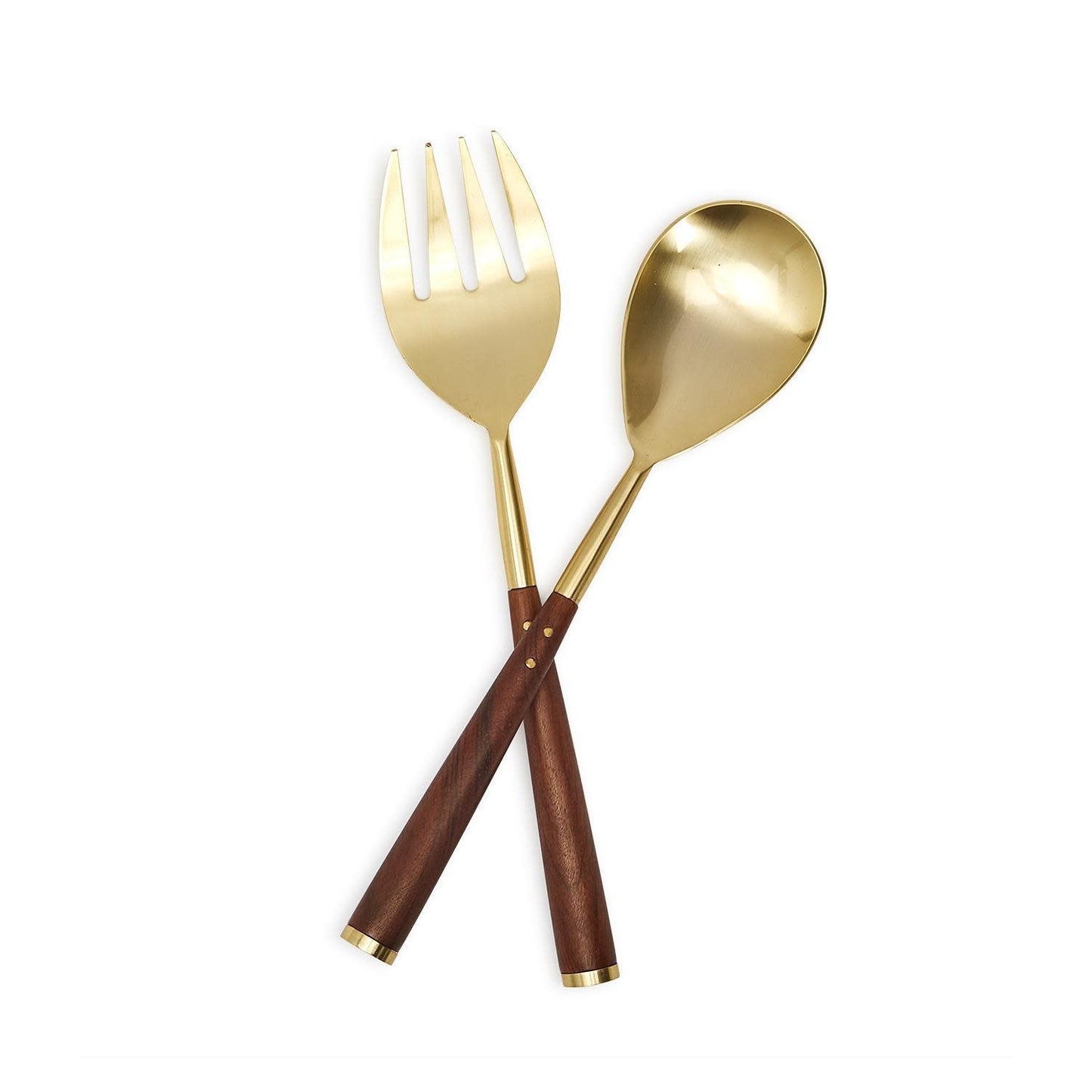 Metallic Wooden Serving Set of 2