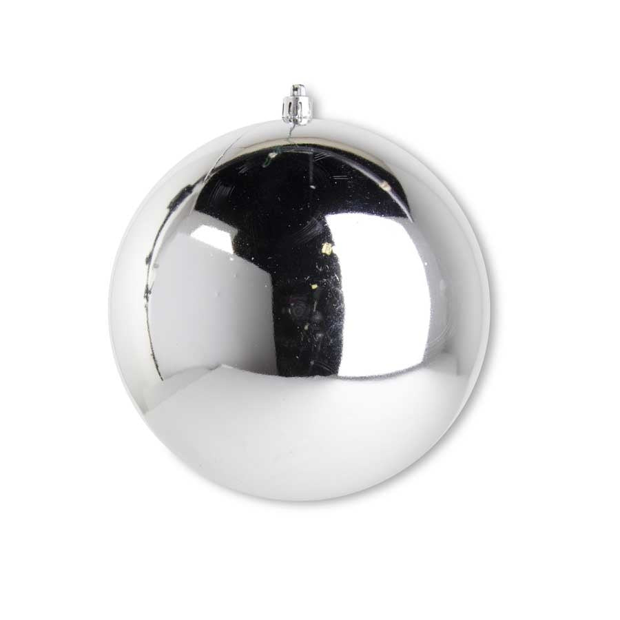 Silver Shiny Shatterproof Ornament 4.5"