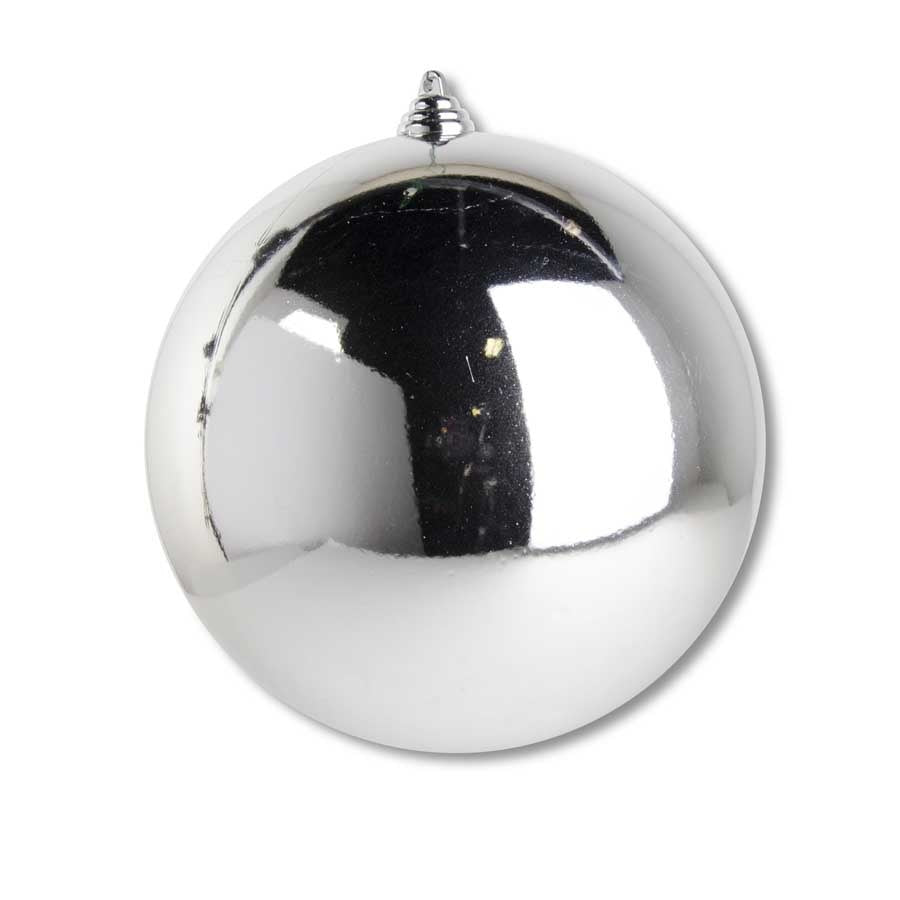 Silver Shiny Shatterproof Ornament 7.5"