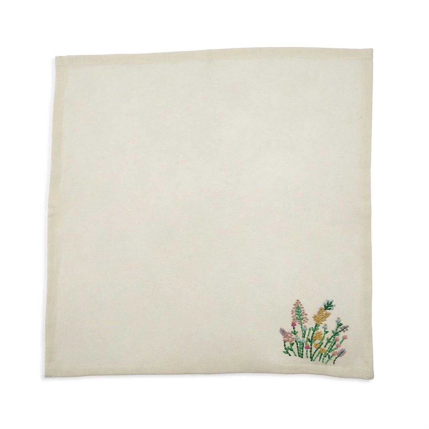 Wild Flowers Embroidered Napkin Set of 4