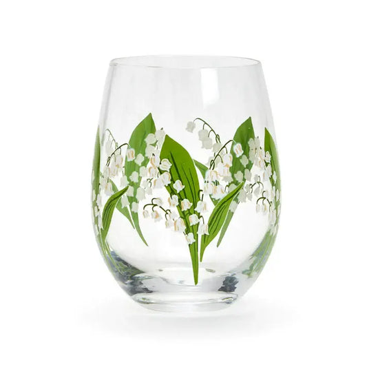 Lily of the Valley Stemless Wine Glass | 16oz