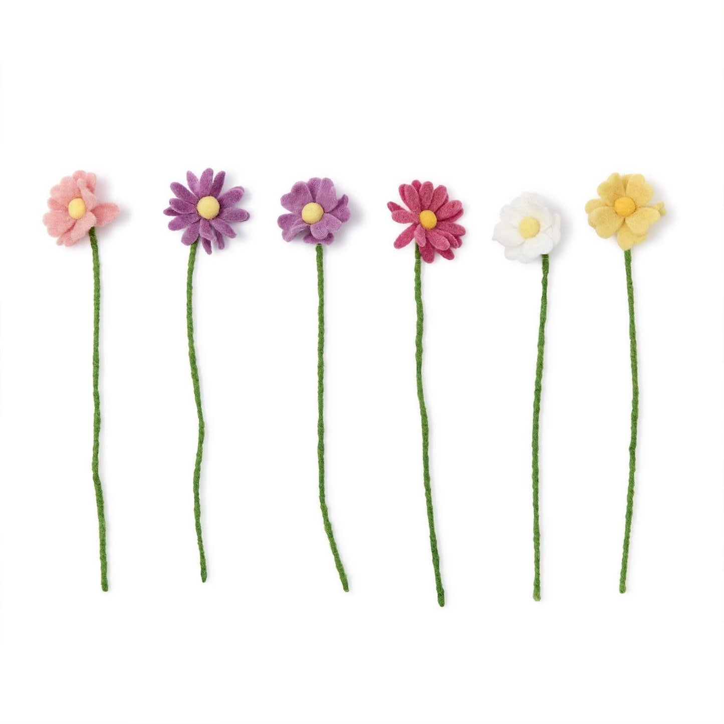 Felt Flower with Wire Stem