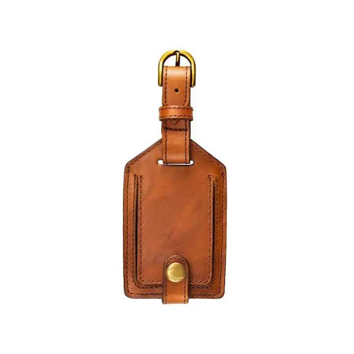 Campaign Leather Luggage Tag | Hickory