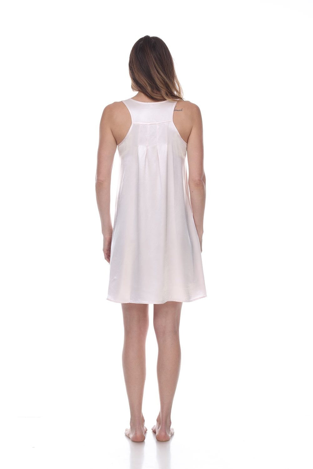 Jessica Satin Pleated Nightgown |