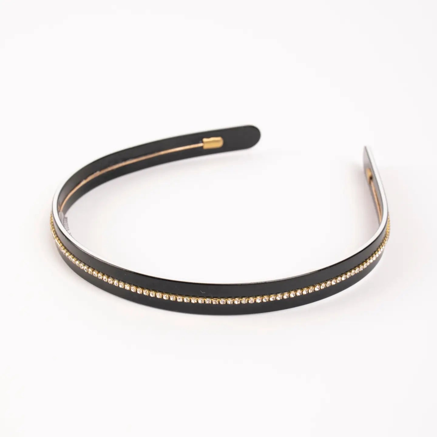 Acetate + Crystal Headband | Black + White