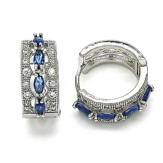 Rhodium Plated Hoop Earrings