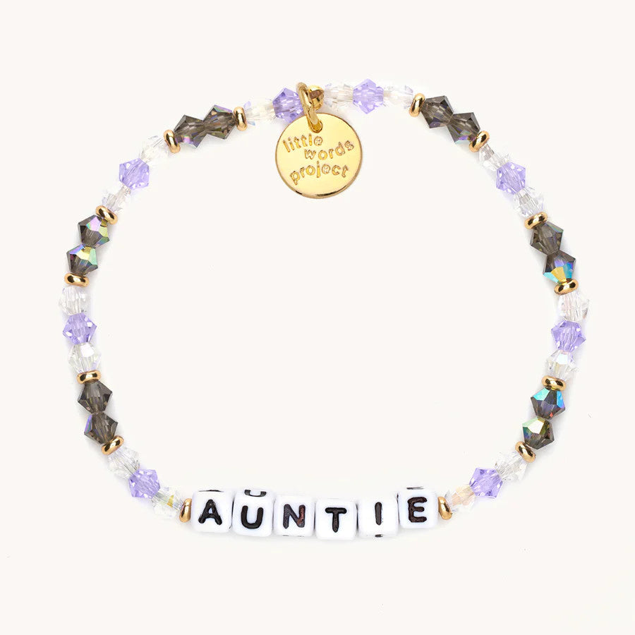 Auntie Mom Life Beaded Stretch Bracelet