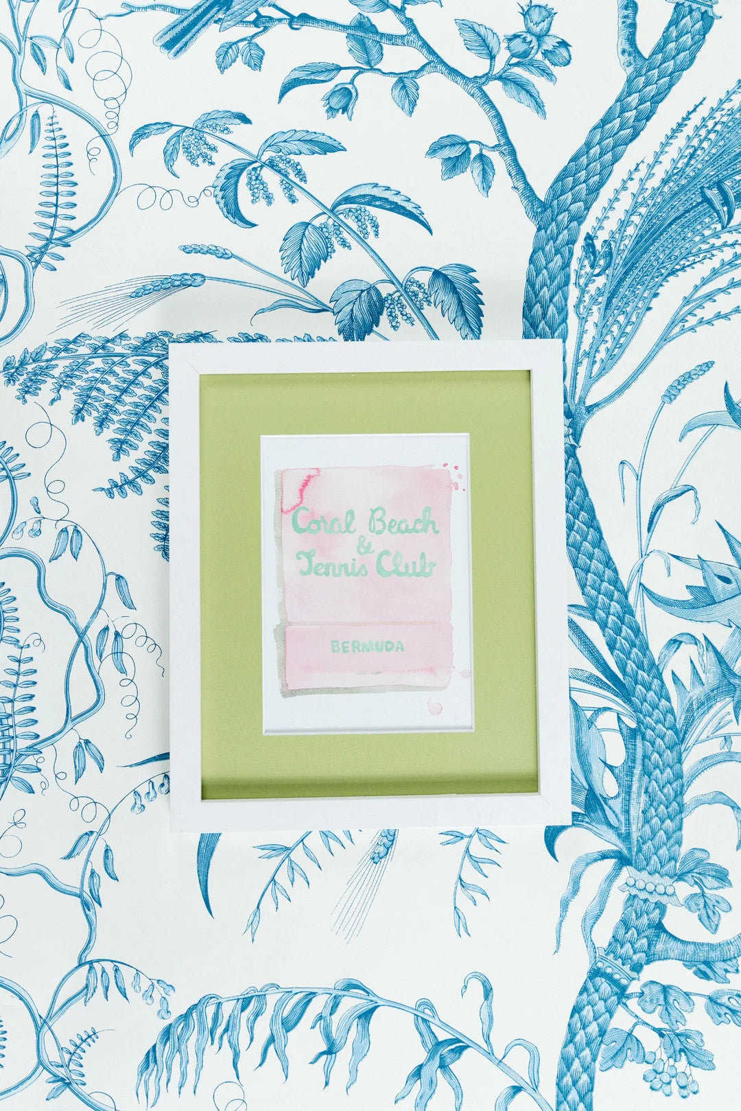 Watercolor Print | Coral Beach Club Matchbook 5x7in