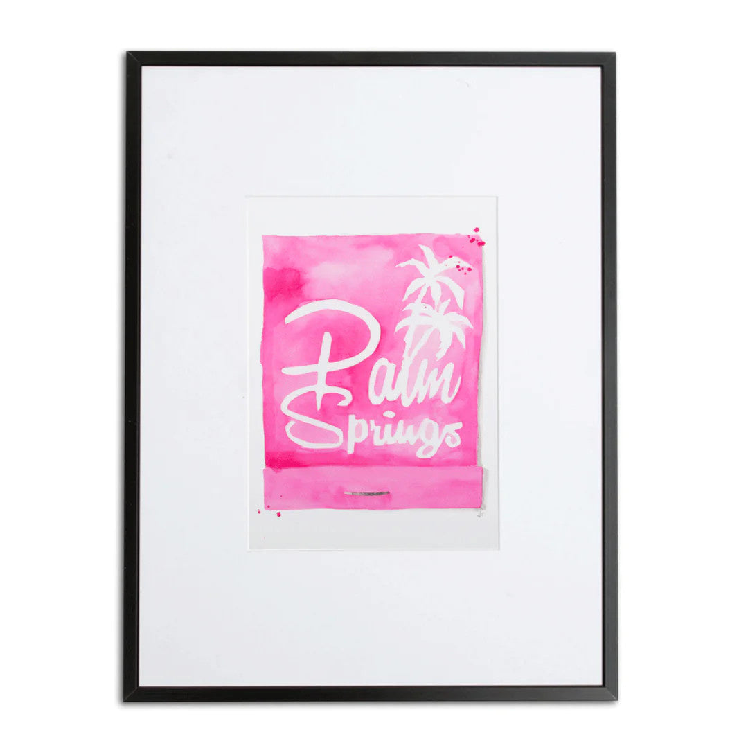 Watercolor Print | Palm Springs Matchbook 5x7in