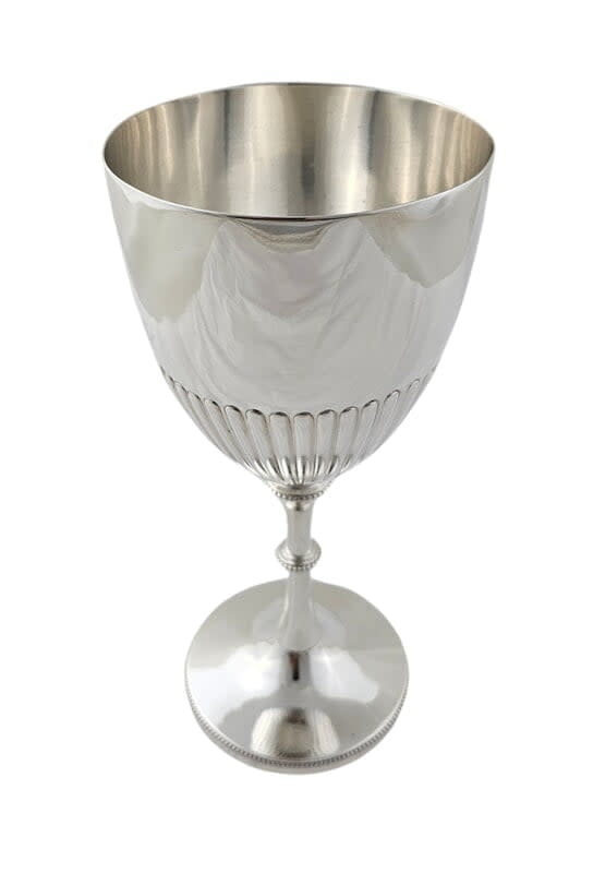 Goblet Fluted English Silver Plate c.1880 | 8in