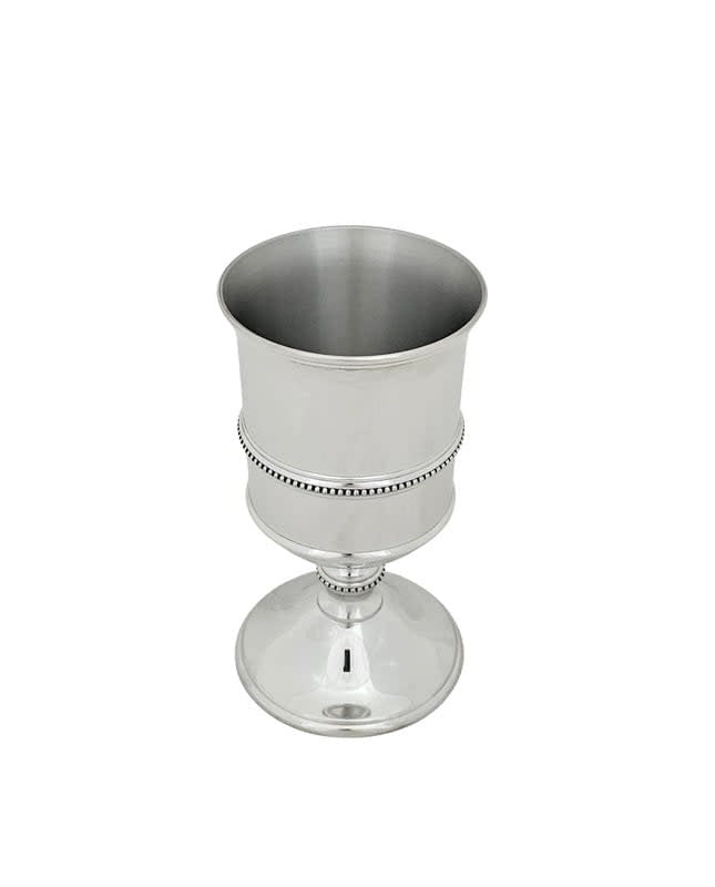 Pewter Goblet Beaded Ridge | 5.85in