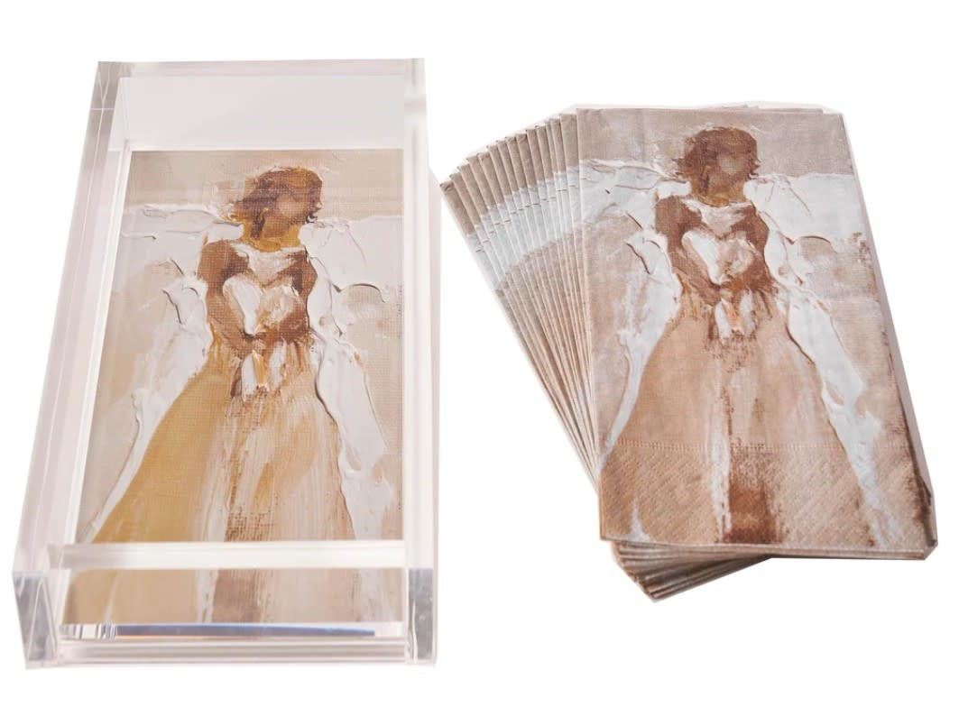 Grace Angel Tray | Guest Towel Holder