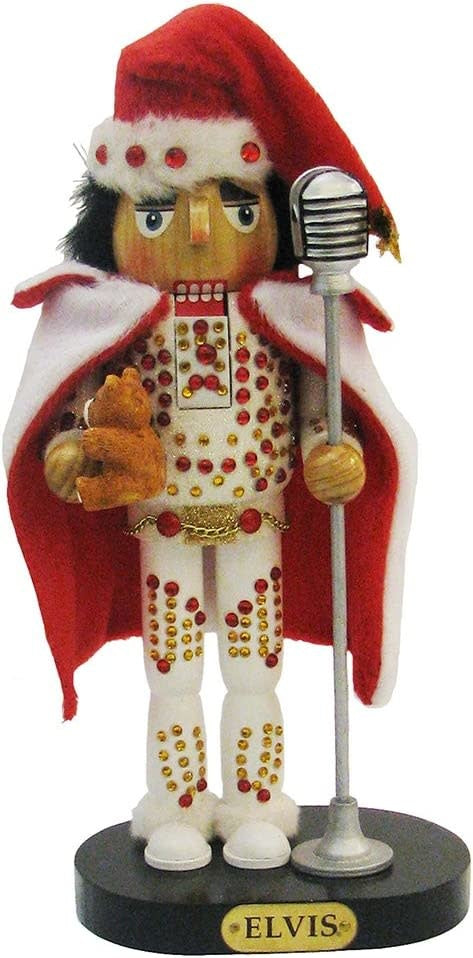 Elvis White Suit Nutcracker | 10in