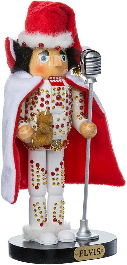 Elvis White Suit Nutcracker | 10in