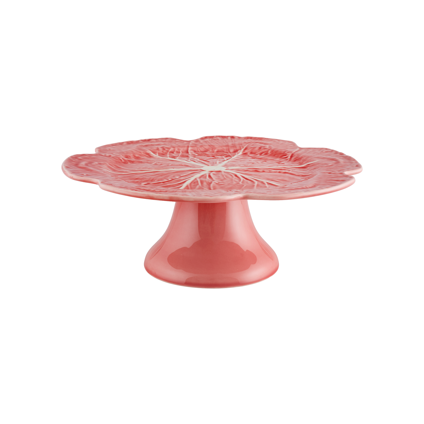 Bordallo Pinheiro Pink Cabbage Cake Stand | 12in