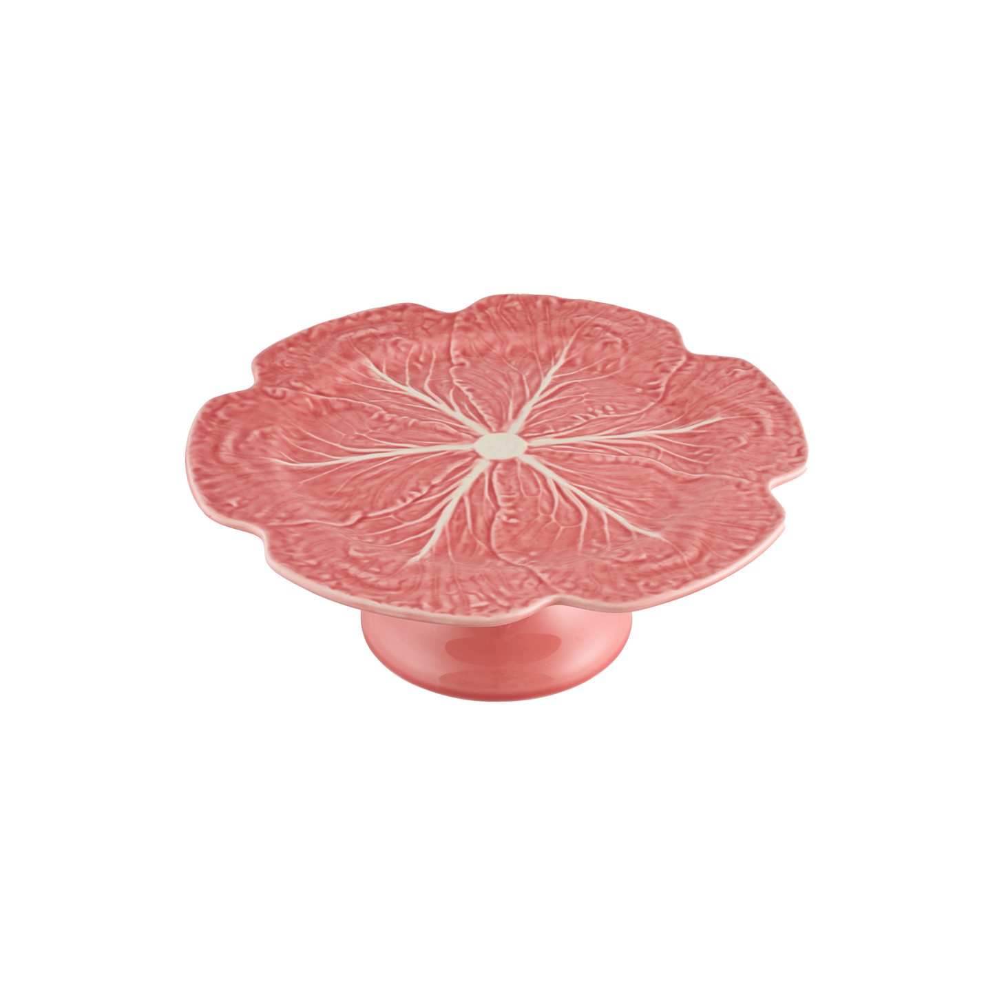 Bordallo Pinheiro Pink Cabbage Cake Stand | 12in
