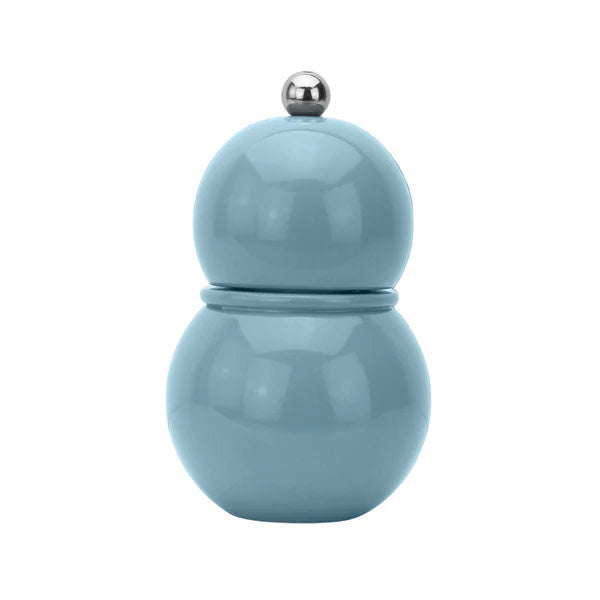 Chubbie Wood Lacquer Salt or Pepper Mill Grinder | 4.75in Chambray Blue