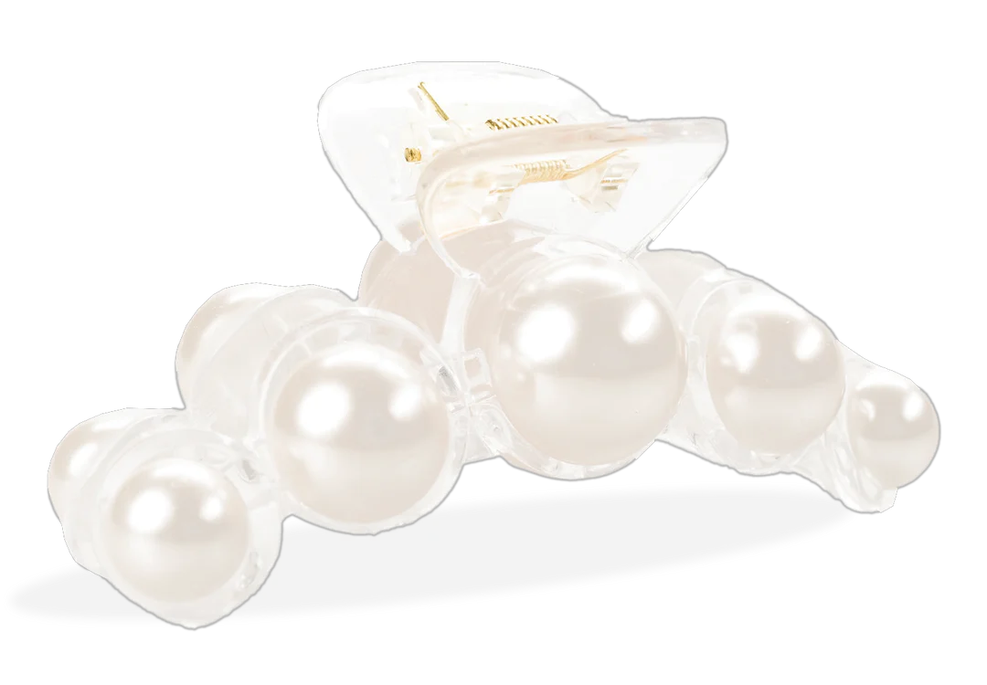 Audrey Pearl Clip | 6in White
