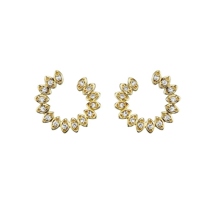Marquis Small Front To Back Earrings